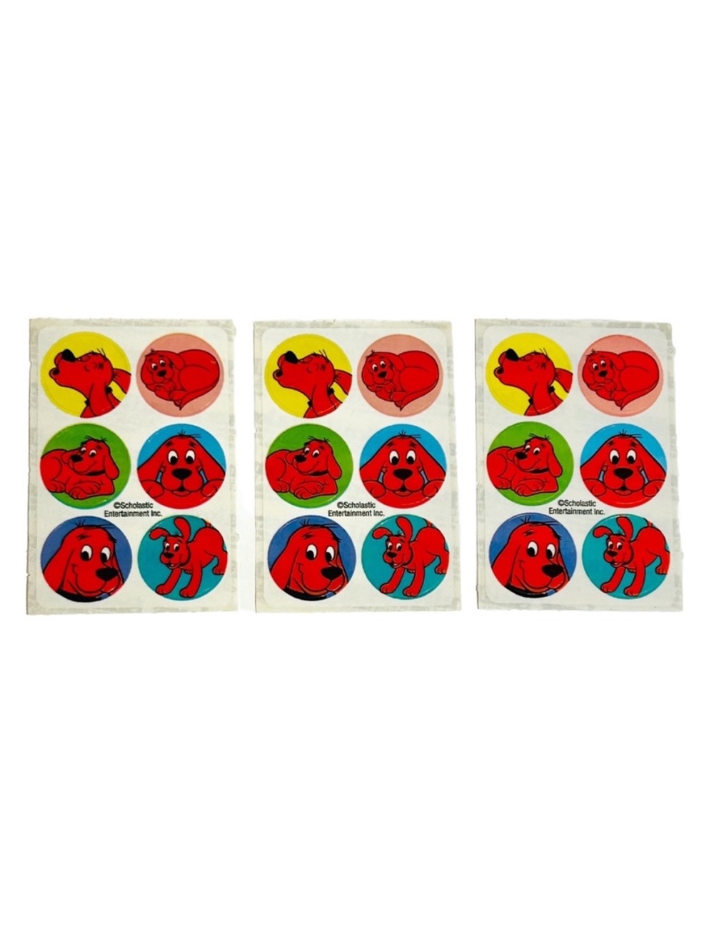 Clifford the Big Red Dog Sandylion Smile Makers Sticker Sheets Scholastic Blue
